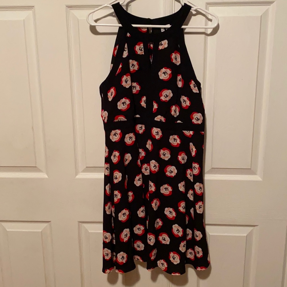Black dress with roses
